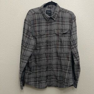 prAna button down shirt men’s XL gray